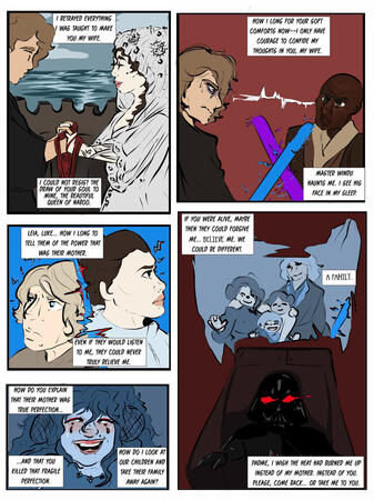 Short Anakin/Padme comic page 2. Written &amp; drawn by Rebecca Ann. Lettered by Duke.